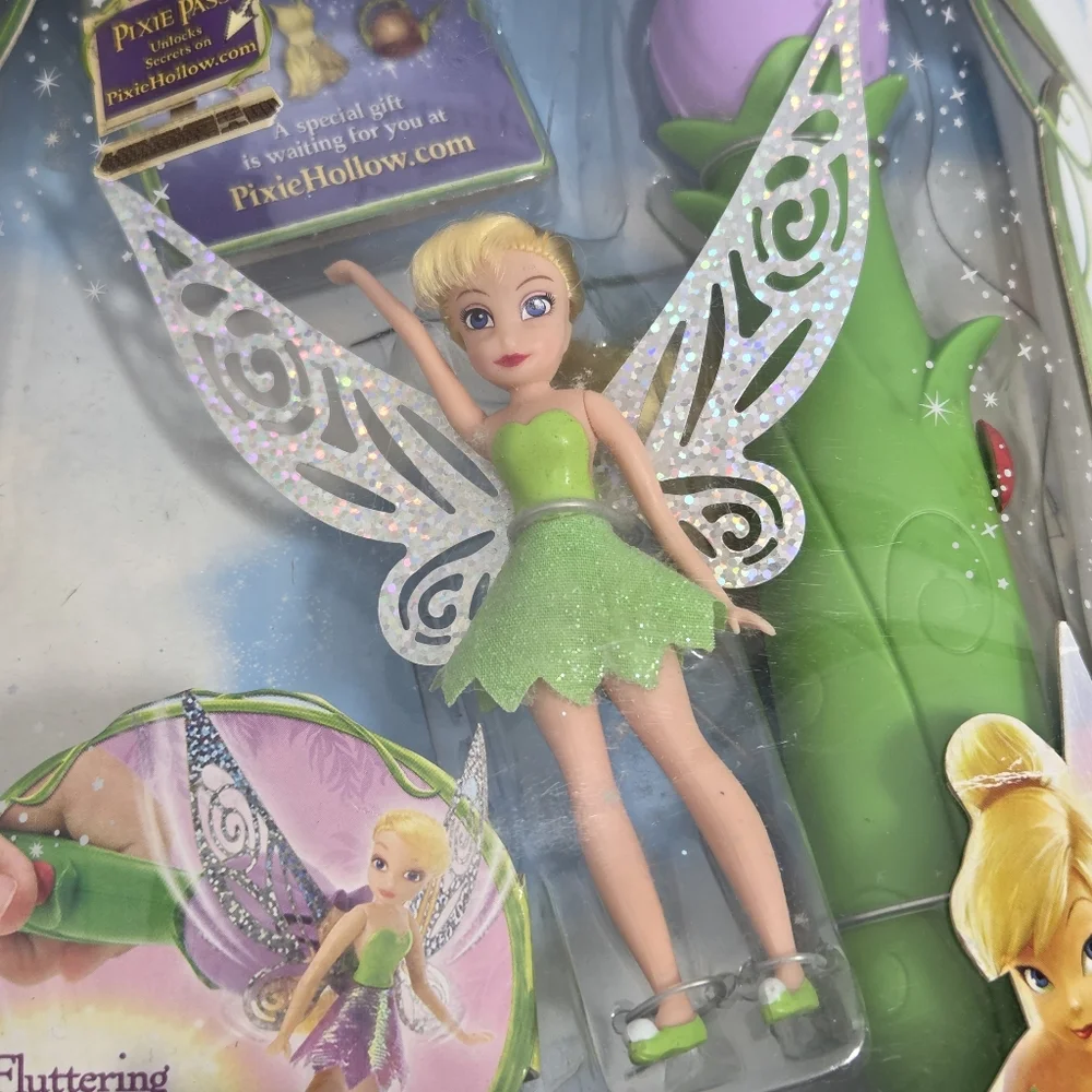 Disney Flitterific Tinker‎ Bell Power Wand Doll Pixie Fairies 2009 Playmates Toy